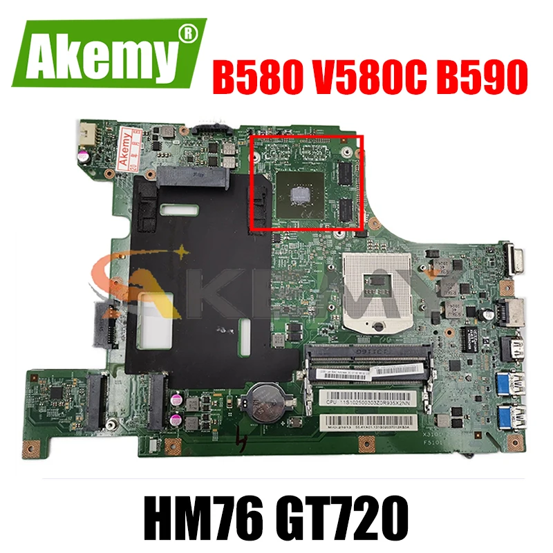 

Материнская плата Akemy 48,4te05. 011 для ноутбука Lenovo B580 V580C B590, материнская плата FRU 90003415 90003416 HM76 GT720