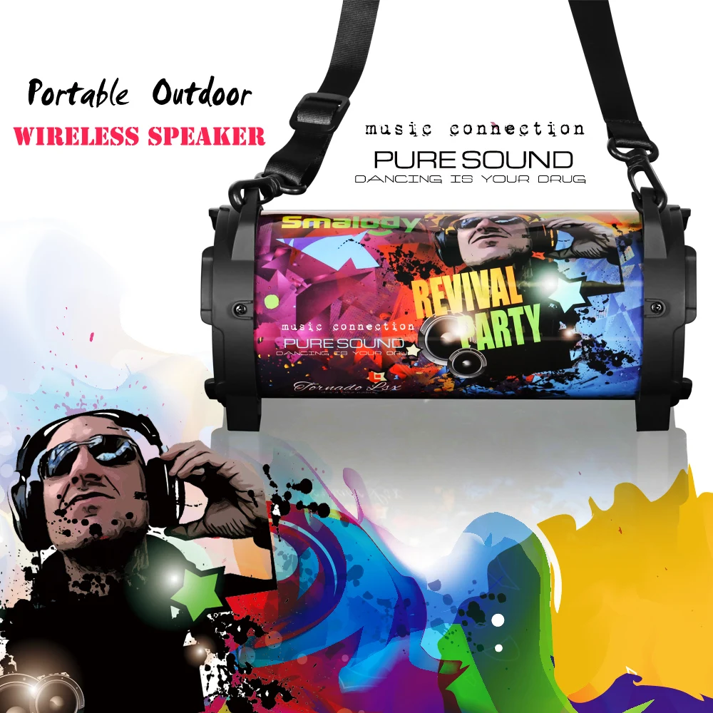 Беспроводная Bluetooth-Колонка Smalody портативная уличная Колонка высокой мощности