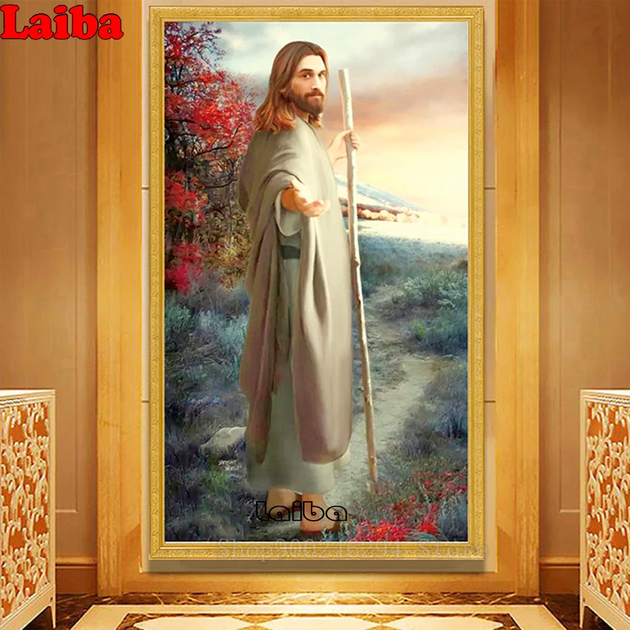 

Diamond Mosaic Jesus Salvation full Square round Religion Icon 5D Diamond Painting Cross Stitch Rhinestones Embroidery decor