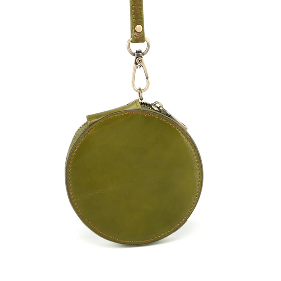 Женский маленький круглый кошелек Jonlily из натуральной кожи модная мини-сумка для