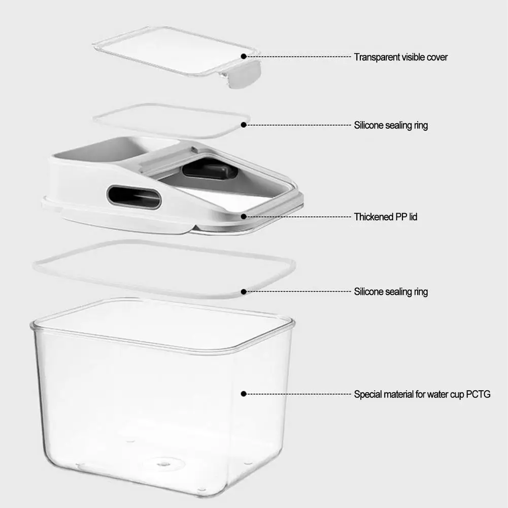 

Home Kitchen Storage Container Rice Container Sealed Food Grain Flour Cereal Storage Bin Bucket-Large Capacity, Moisture-proof
