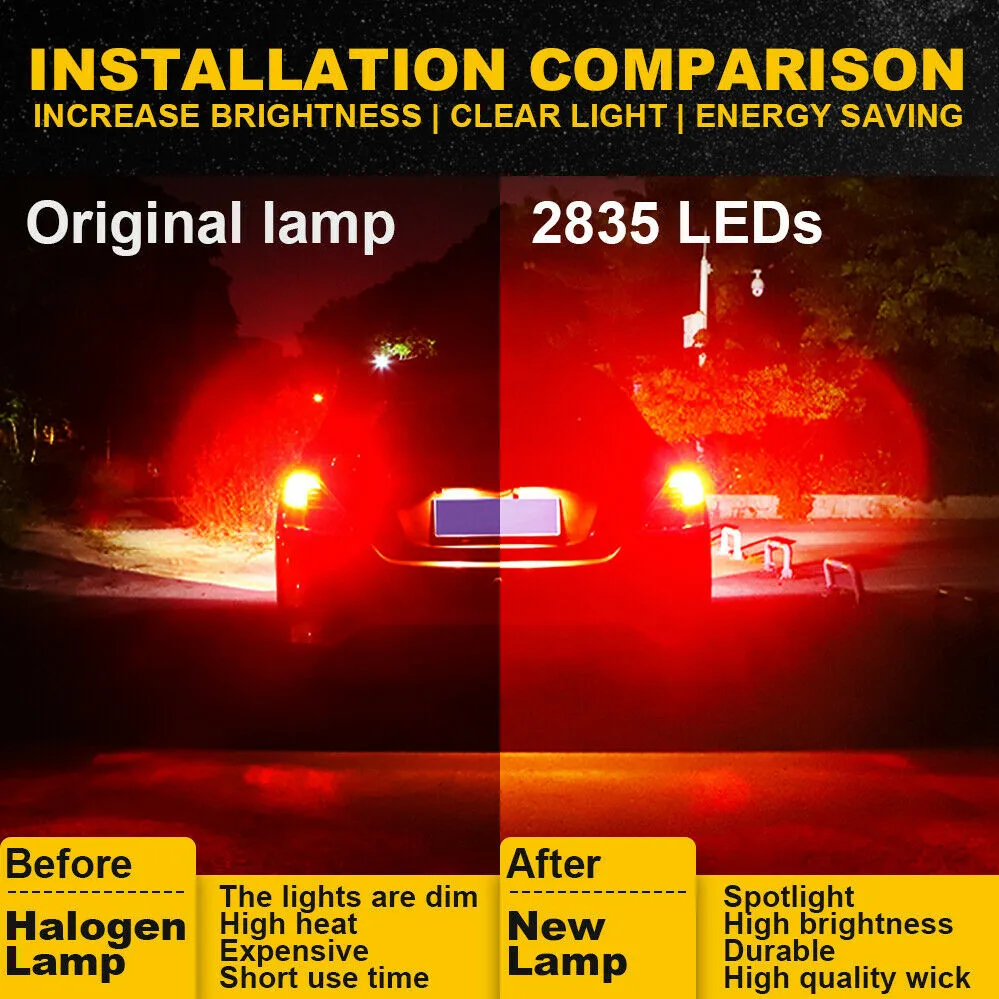 

Backup Lamp 1157 BAY15D LED Bulbs Brake Light 12594 1493 DC 12V -24V Red