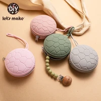 letsmake baby silicone pacifier holder bpa free baby portable nipple storage box food grade soother container box easy to clean