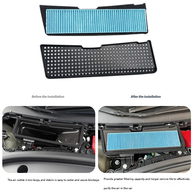 

Air Filter Accessories Air Flow Vent Cover Air Intake Grille Anti-Blocking Protector for Tesla Model 3 2021 External