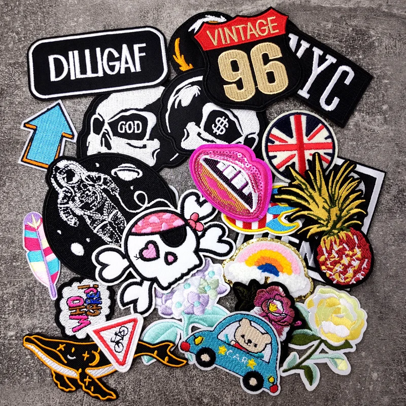 Винтажные 96 цветочных облаков патчи с утюгом вышивка детской одежды