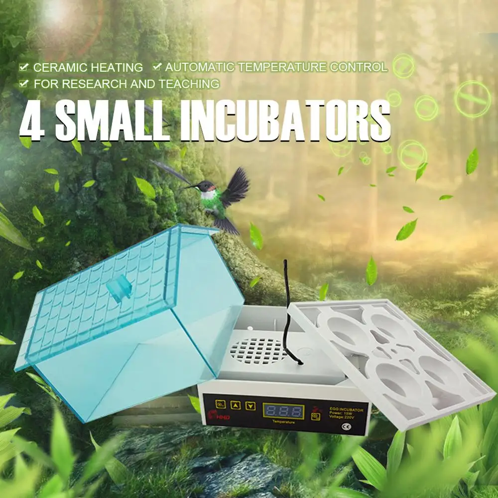 Мини инкубатор для цыплят уток птицы голубей перепелов|Принадлежности кормления