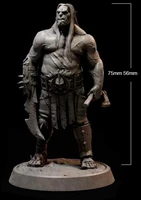 124 75mm 132 56mm resin model orc warrior figure unpainted rw 147