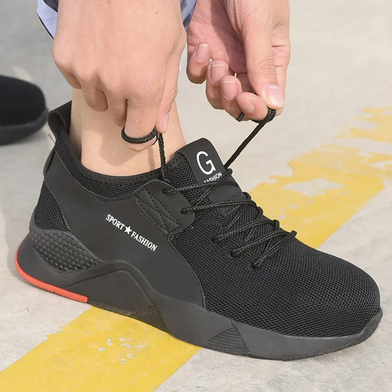 Защитные ботинки со стальным носком для мужчин и женщин дышащая Нескользящая