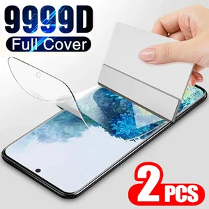 2pcs hydrogel film for samsung s21 plus ultra screen protector s10 s9 s8 e lite 5g s20 fe not glass note 8 10 20 s 21 soft film free global shipping