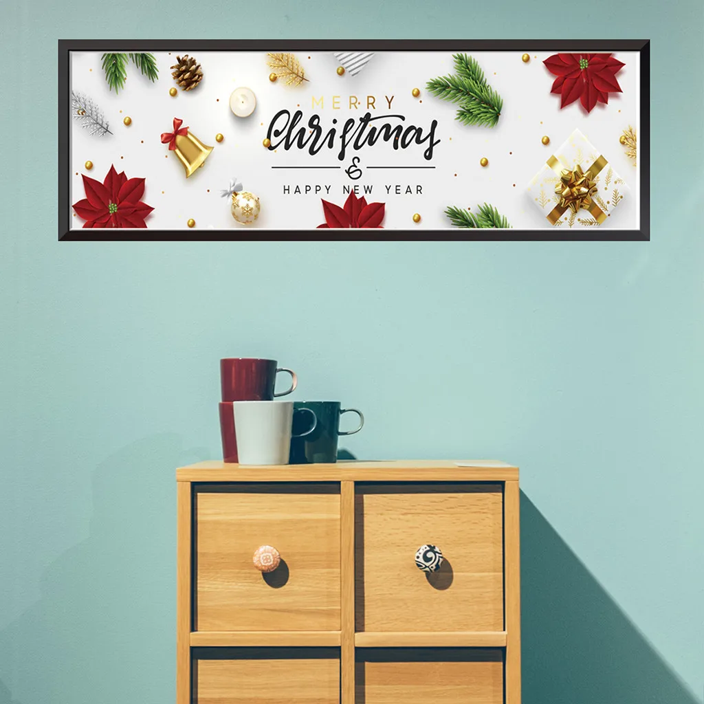 DIY Christmas Wall Sticker Living Room Xmas Santa Claus Snowman Elk Stickers Window Showcase Glass Decor Poster Decorative Films | Дом и сад