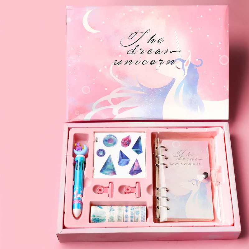 Bullet Journal набор записная книжка еженедельник дневник школьный путешественник Kawaii Канцелярские книжки Подарочная коробка(ручки, васи лента, зажим) и т. Д