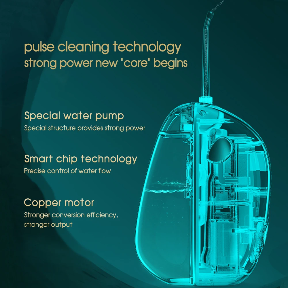 Ирригатор полости рта Boi с 3 сменными насадками 100 мл | Бытовая техника