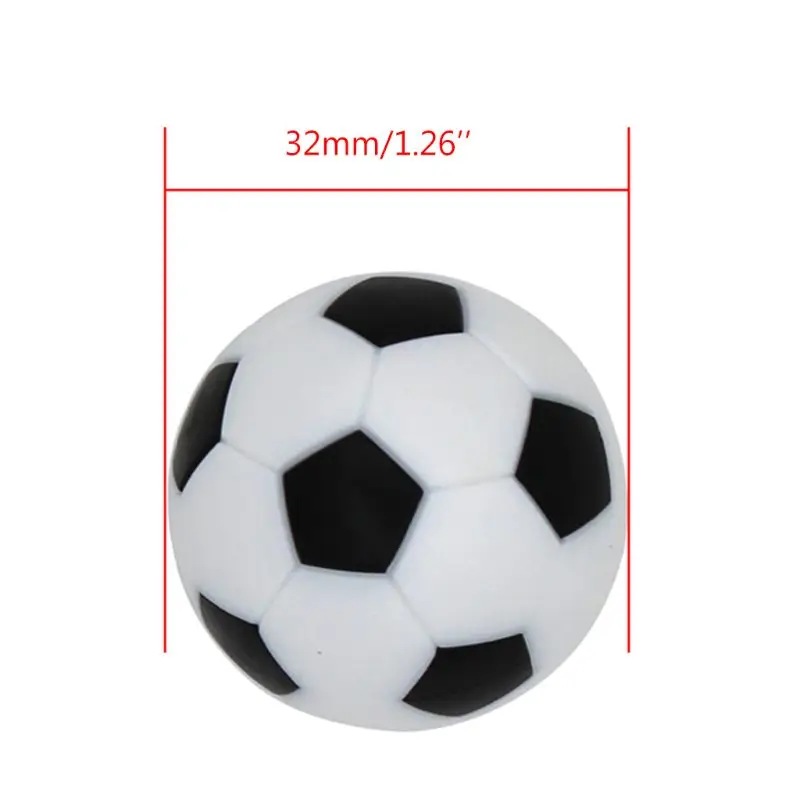

Y1UC 6pcs 32mm Table Soccer Foosball Fussball Football Machine Accessories Replacements Mini Black and White Ball Kids Indoor