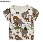 2021 футболка для мальчиков, детская одежда, летний топ, детская Милая футболка с животными Футболка-Динозавр Детская Футболка для мальчика Roupa Infantil Enfant Koszulka