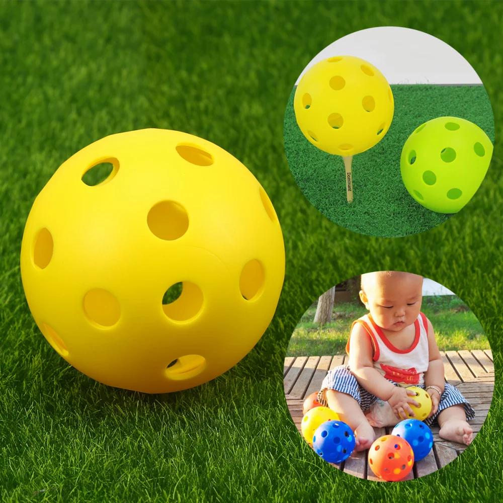 

14pcs Balls Yellow Pickleball with Holes for Indoor and Outdoor Courts