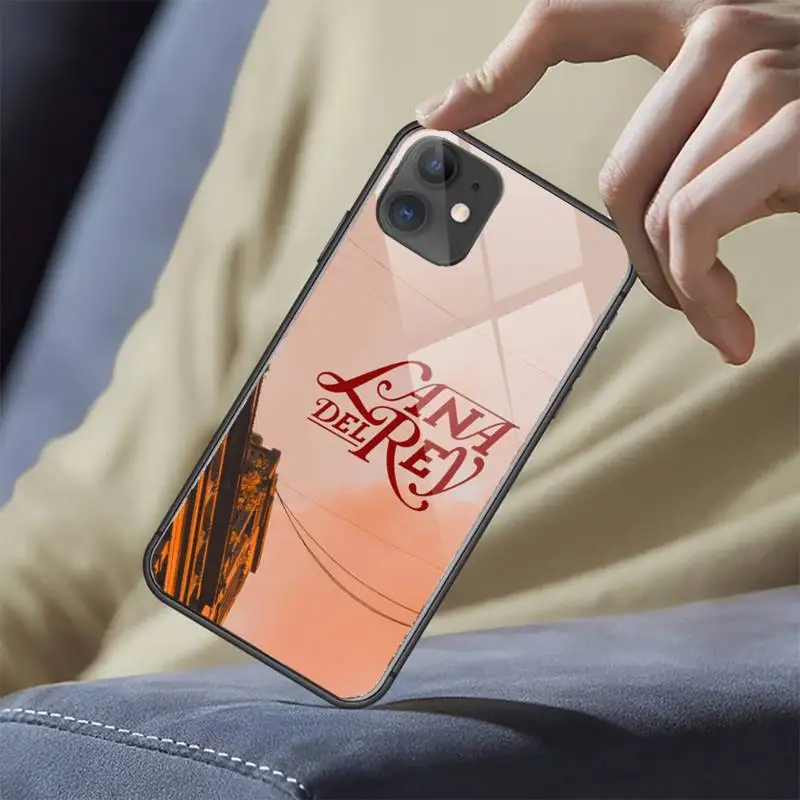

Lana Del Rey sexy model singer Phone Case Tempered glass For iphone 5C 6 6S 7 8 plus X XS XR 11 PRO MAX high quality funda