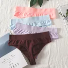 Трусики-стринги женские, однотонные, M-XL