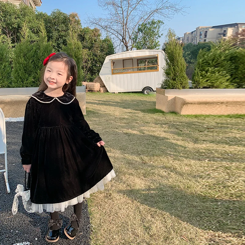 

Girl Dress Party Evening Gown Cotton 2022 Luxury Design Spring Autumn Cotton Flower Girl Dress Vestido Robe Fille Kids Baby Chil