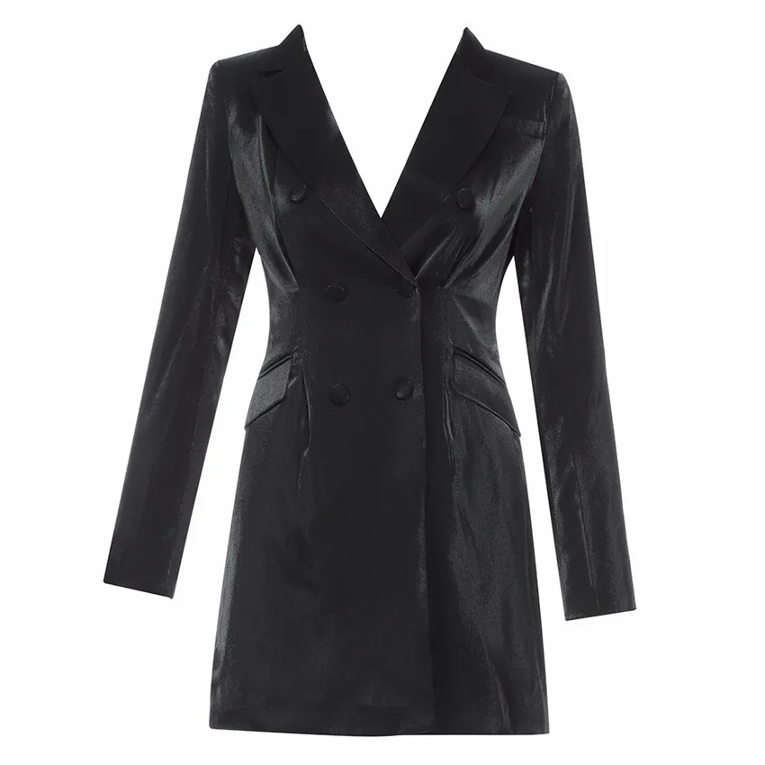 

Bevenccel 2020 Double Breasted Women Blazer Casual Long Sleeve Notched Bodycon Sexy Short Celebrity Women Blazers and Jackets
