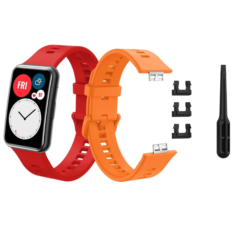 

1 пара ремешков для часов, соединитель ремешка для часов, адаптер для браслета Huawei Watch Fit, адаптер для смарт-браслета, соединительные аксессуа...