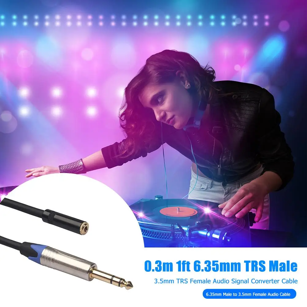 6 35 мм стерео штекер 3 5 Джек Женский Экранирование кабель адаптера для наушников