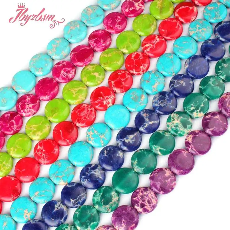 16 мм Гладкие бусины в форме монеты морские фотобусины для самостоятельного