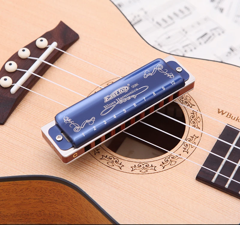 Easttop Diatonic губная гармоника 10 отверстий Губная гармошка рот органный музыкальный инструмент Ключ C Музыкальные инструменты Восточный Топ T008K T008L
