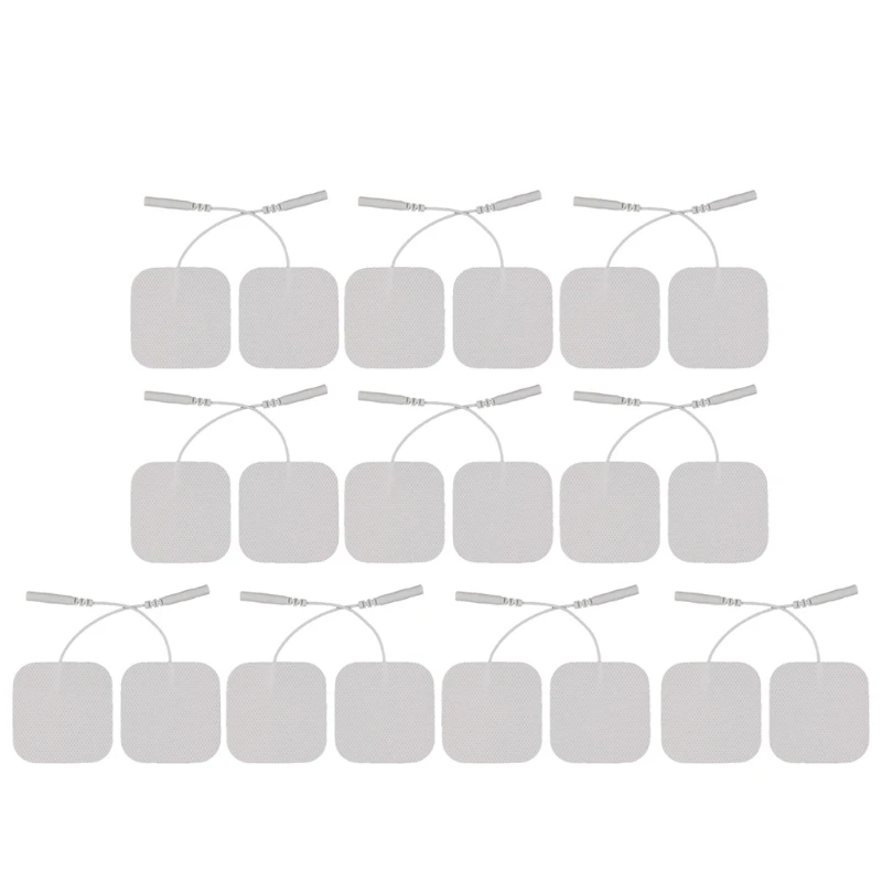 

20 Pcs TENS Replacement Electrode Pads 5x5cm Self Adhesive Reusable Electrodes for TENS Massager 2mm/2.5mm Plug