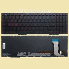 Новая клавиатура QWERTY США для Asus Rog GL753 GL753V GL753VE GL753VD GL553VD GL553VE GL553VW черная, красная печать с красной подсветкой