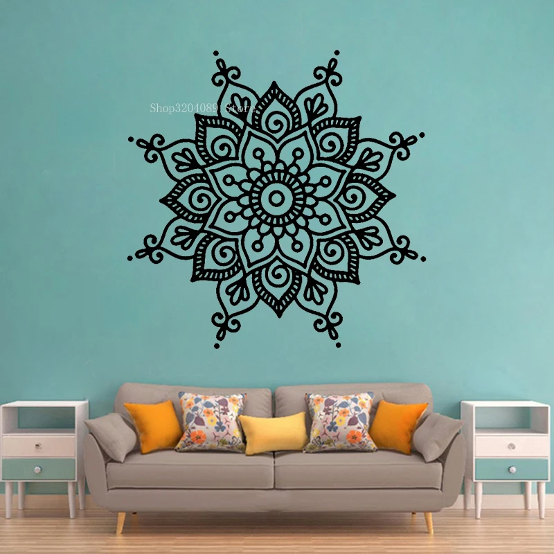 Мандала на платформе в богемном стиле Наклейки стены Виниловый фон для студии