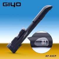 giyo bike pump gp 43cp made in taiwan pressure gauge t type aluminum alloy bicycle air pump cycling accessories av fv