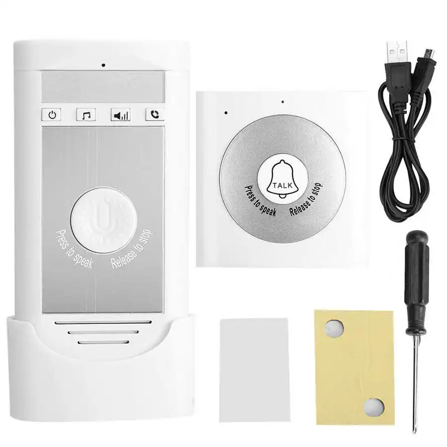 Беспроводной дверной звонок беспроводной в комплекте бытовой домофон с 2