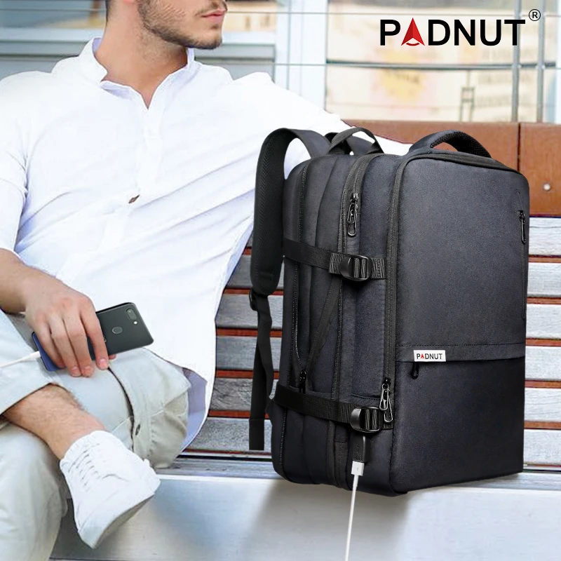 Женский и мужской дорожный рюкзак с защитой от кражи для ноутбука 17 дюймов 15 6