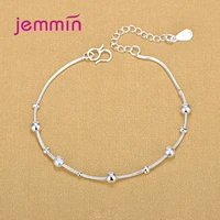 adjustable foot chain for women s925 sterling silver chain twisted water wave bridal wedding jewelry anklets accessories