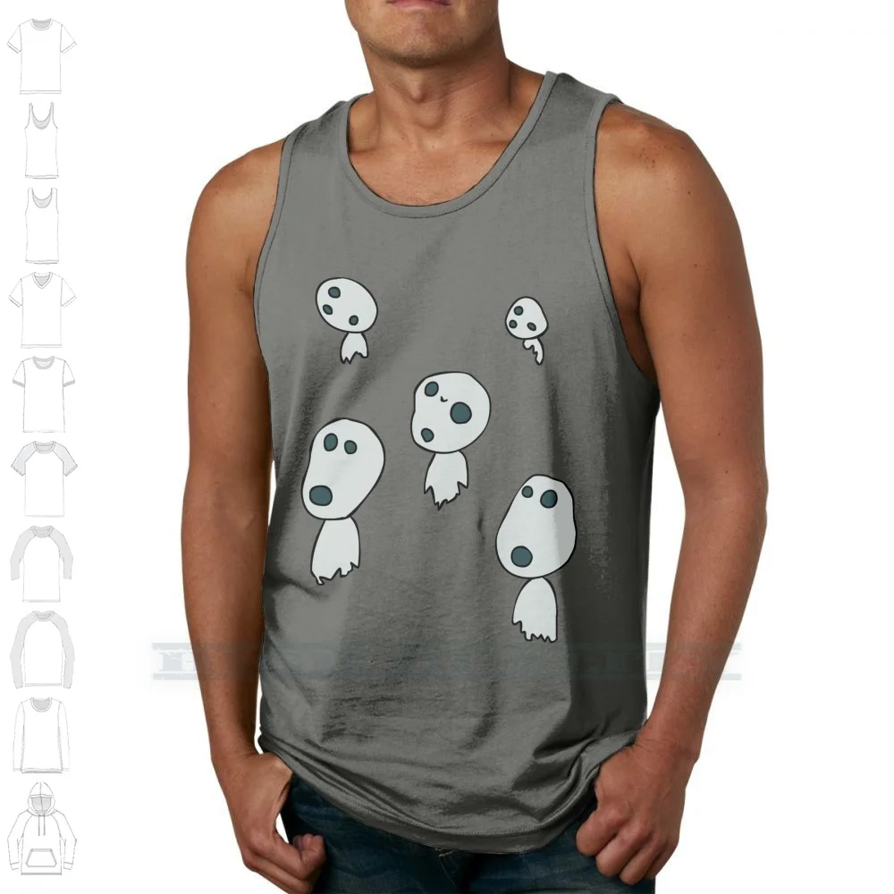 

Princess Mononoke Kodamas Custom Design Print Vest Tank For Men Women Gift 100% Cotton New Cool Tank Tops Mononoke