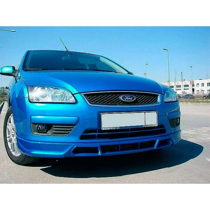 Ford Focus 2 2004 2008 Юбка FT переднего бампера (АБС пластик)|Юбка бампера| |