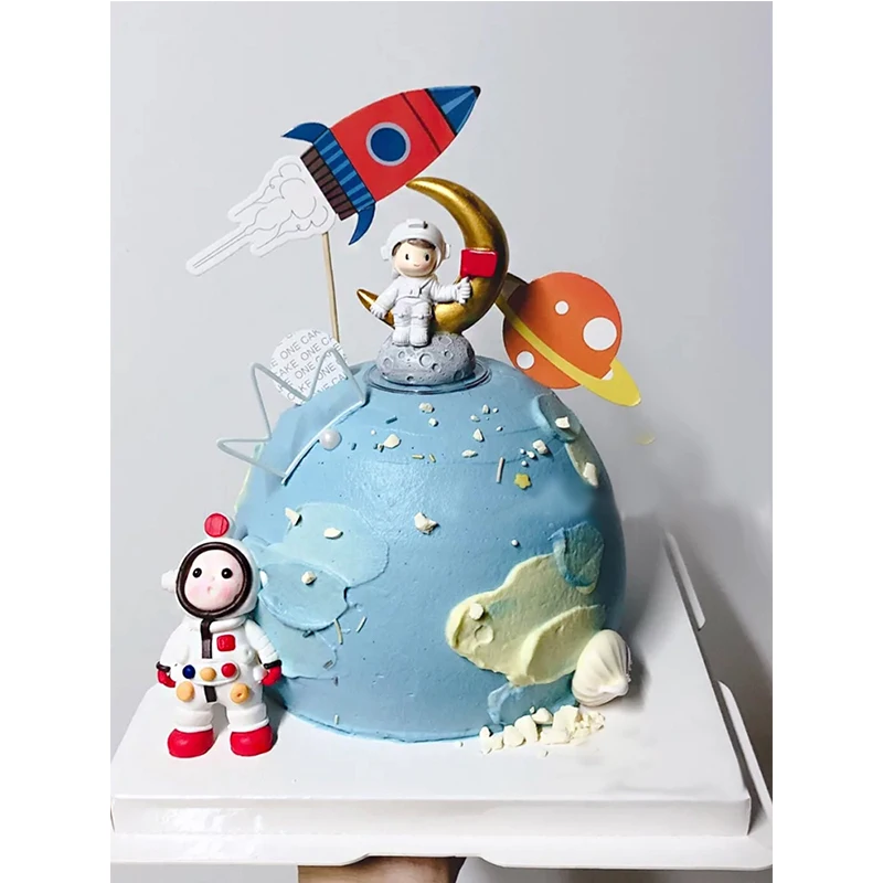 Новые поступления астронавт космический человек тема торт Топпер мальчик с днем