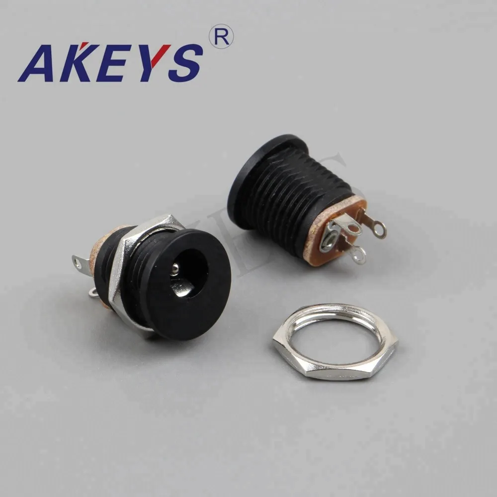 10 PCS DC-022M 5.5MM*2.1MM/2.5MM DC power socket jack with screw nut connector plug | Обустройство дома