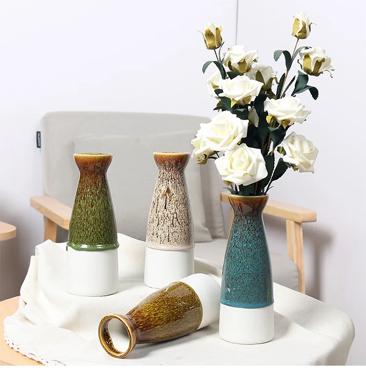 Керамическая ваза Кристин в скандинавском стиле Цветочная композиция для
