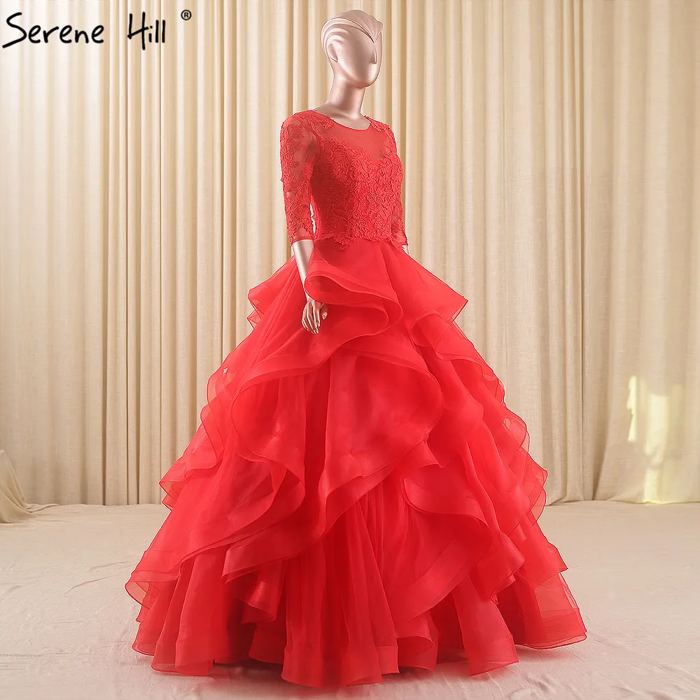 Robe De Mariee/свадебное платье с короткими рукавами Большой красный цвет Кружевное