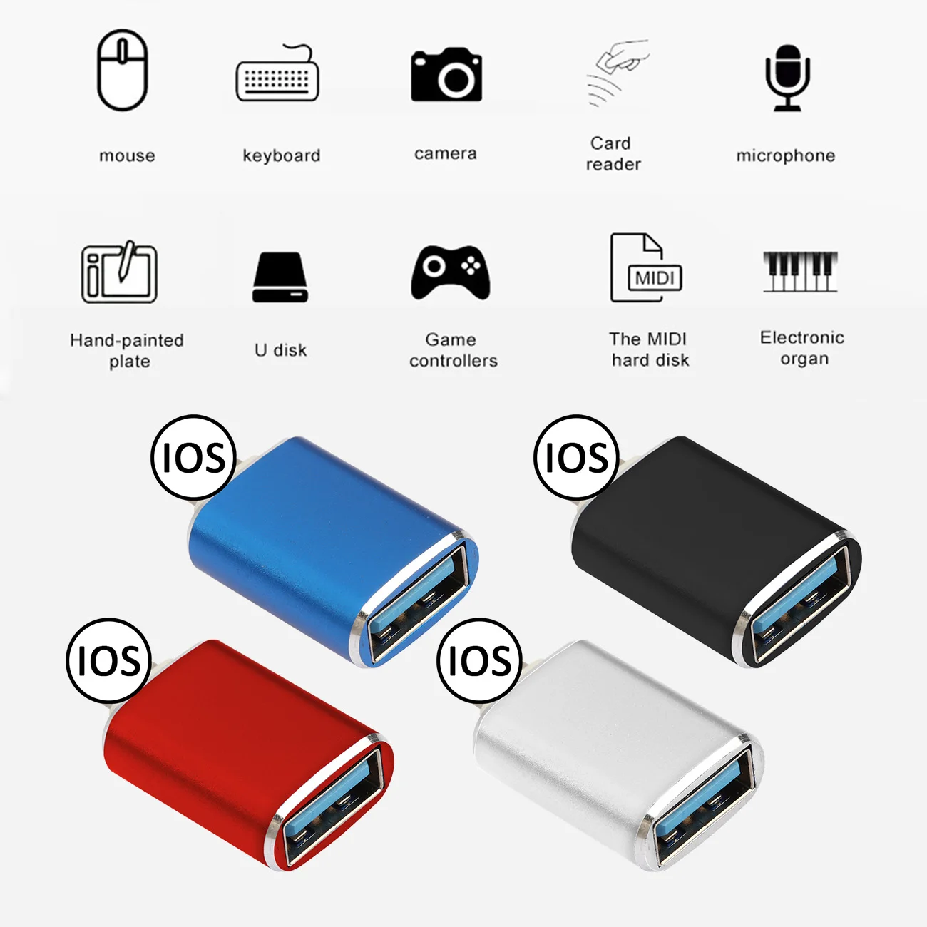 

OTG Adapter USB 3.0 Connector Data Portable OTG Converter for Apple U Disk Adapter Mouse Keyboard Converter