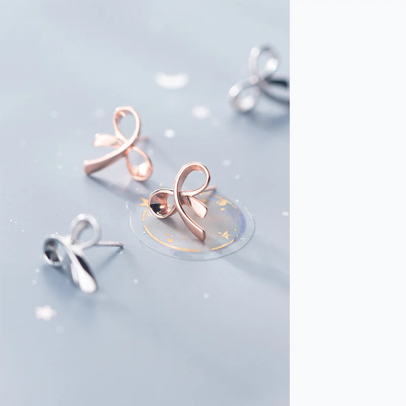 

La Monada Fashion Women Silver Earrings Stud Fashion Trend Silver 925 Jewelry Woman Bowknot Earrings For Women Silver 925