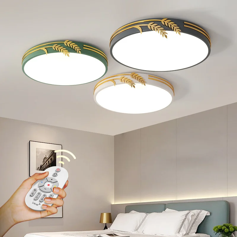 Современный круглый потолочный светильник светодиодные лампы черного серого