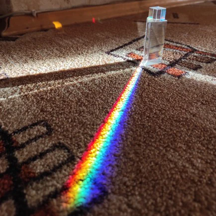 

Triangular Prism 30*30*50MM Rainbow Glass Photographic Prisms Teaching Optical Experiment Photography Light Gift