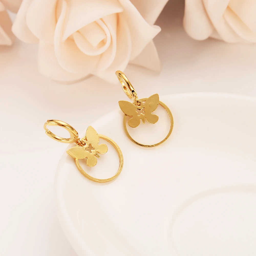 Серьги бабочки Bangrui золотого цвета для женщин/девушек модные ювелирные изделия