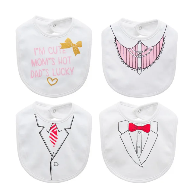Милые детские нагрудники 2 шт./лот для маленьких мальчиков и девочек Детские