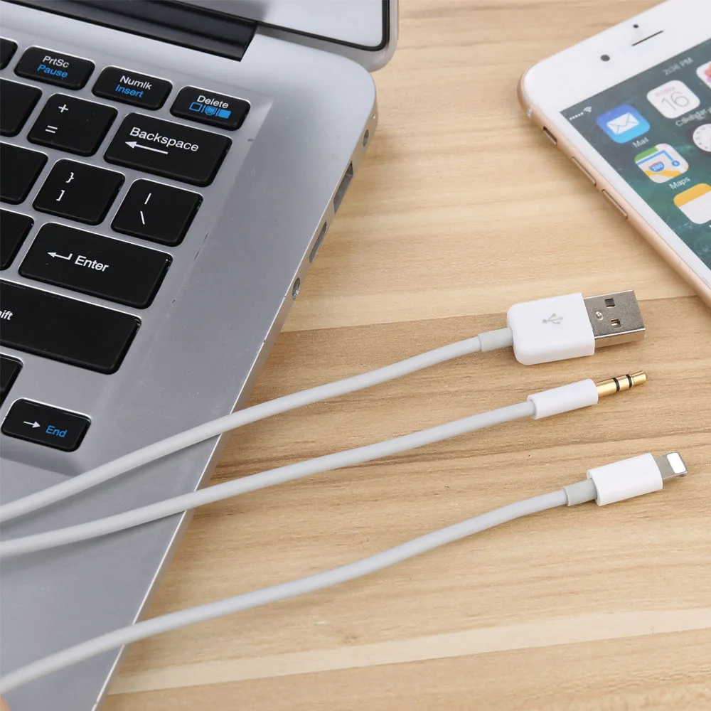 2 м 6 футов 8 контактов до 3 5 мм аудио и USB-кабель для зарядки XS XR X 7 plus | Электроника