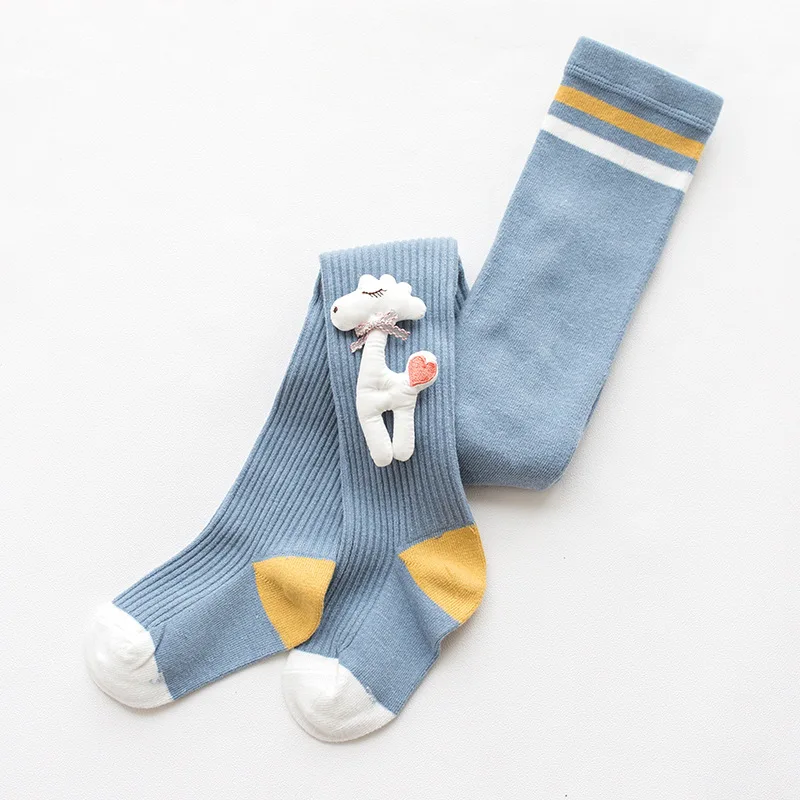 Колготки для маленьких девочек модные осенне-зимние колготки Мультяшные