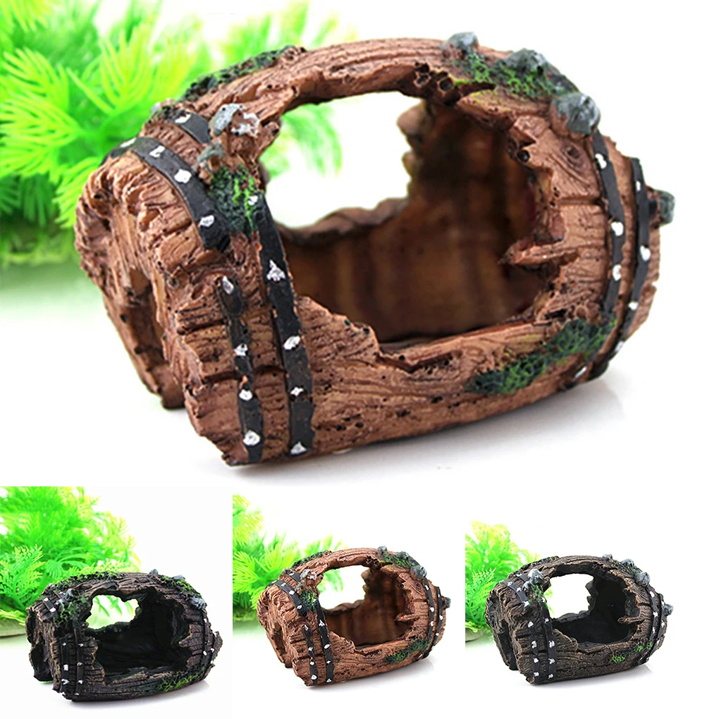 Аквариум бочка вина смола орнамент искусственные бочки пещера с рыбами бак