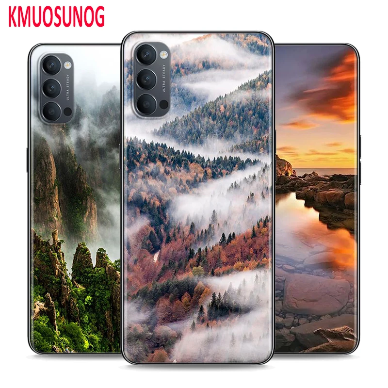

Silicone Cover Mountain Peak Forest for OPPO Reno 4 3 Pro 10X Zoom 2 Z F ACE X2 Pro 5G A5 A9 2020 Phone Case